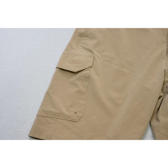 Eddie Bauer Polyester Stretch Cargo Shorts Beige Hiking Camp 10" INS Mens Sz 34 - Picture 3 of 9